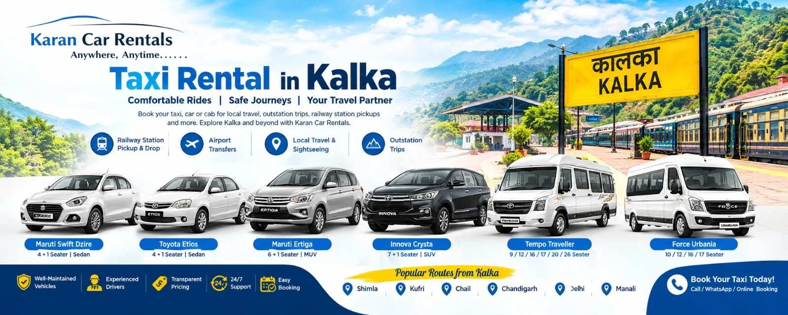 taxi-rental-in-kalka-railway-station